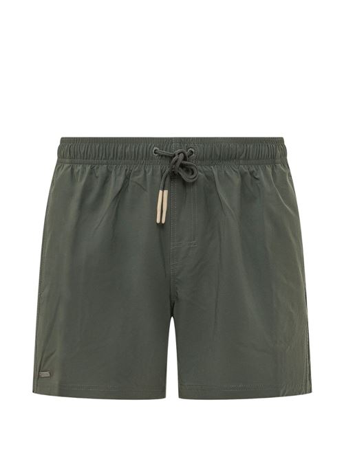Costume uomo Sundek boxer mare microfibra verde scuro con arcobaleno SUNDEK | GM504BDP770055101