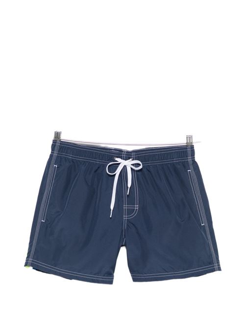 Costume uomo Sundek boxer mare microfibra riciclata navy con arcobaleno SUNDEK | M504BDP030000703
