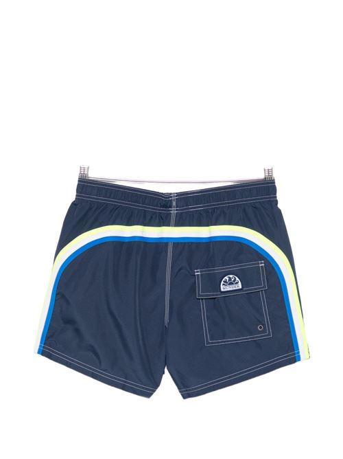 Costume uomo Sundek boxer mare microfibra riciclata navy con arcobaleno SUNDEK | M504BDP030000703