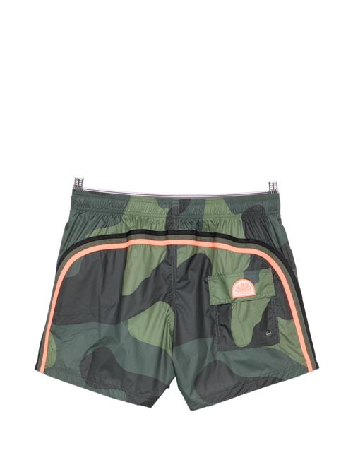 Costume uomo Sundek boxer mare camouflage verde e arancio con arcobaleno SUNDEK | M504BDRP1CM032CM