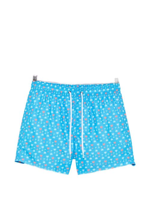 Costume uomo Sundek boxer mare azzurro con stampa palme SUNDEK | M633BDRT47L6747L