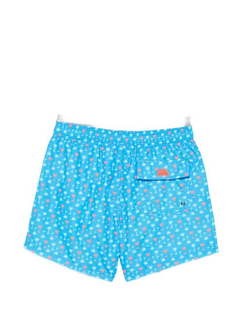 Costume uomo Sundek boxer mare azzurro con stampa palme SUNDEK | M633BDRT47L6747L
