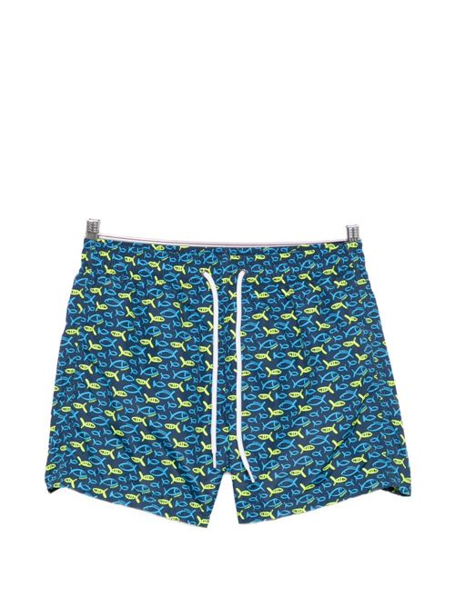 Costume uomo Sundek boxer mare blu con stampa pesci SUNDEK | M633BDRT4IH007IH