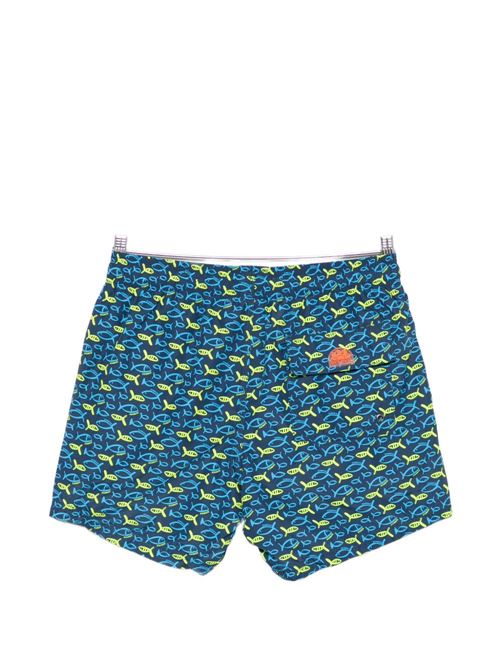 Costume uomo Sundek boxer mare blu con stampa pesci SUNDEK | M633BDRT4IH007IH