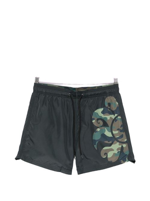 Costume uomo Sundek boxer mare nero e verde camouflage con scritta SUNDEK | M725BDRT40095953
