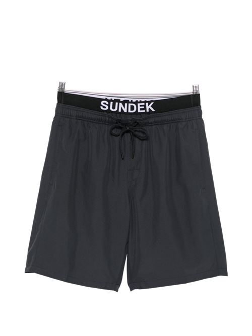 Costume uomo Sundek boxer mare lungo nero con elastico SUNDEK | M729BDRT30000401