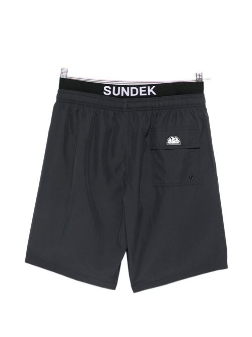 Costume uomo Sundek boxer mare lungo nero con elastico SUNDEK | M729BDRT30000401