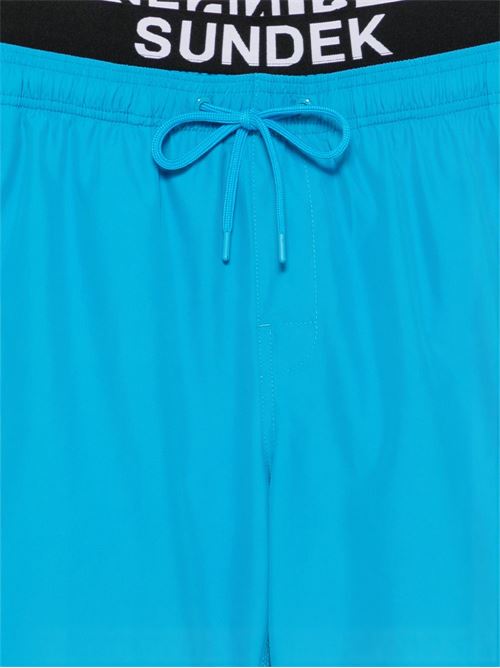 Costume uomo Sundek boxer mare lungo celeste con elastico SUNDEK | M729BDRT30067401