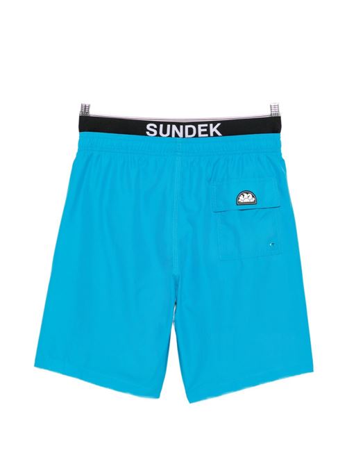 Costume uomo Sundek boxer mare lungo celeste con elastico SUNDEK | M729BDRT30067401