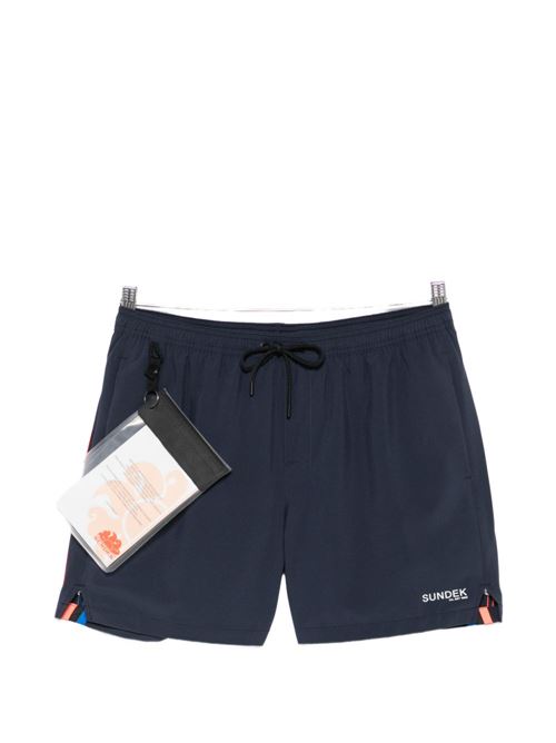 Costume uomo Sundek boxer mare navy con tasca porta cellulare e arcobaleno SUNDEK | M909BDP770032201
