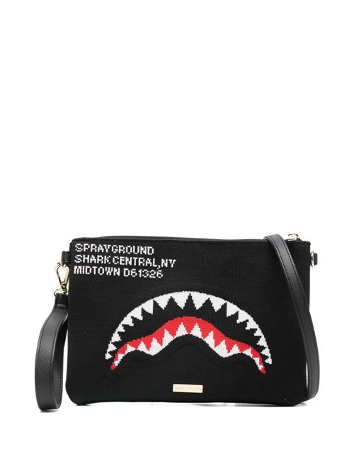 Borsa bambino Sprayground shark central crossover clutch nera Sprayground kids | 910B8490NSZX