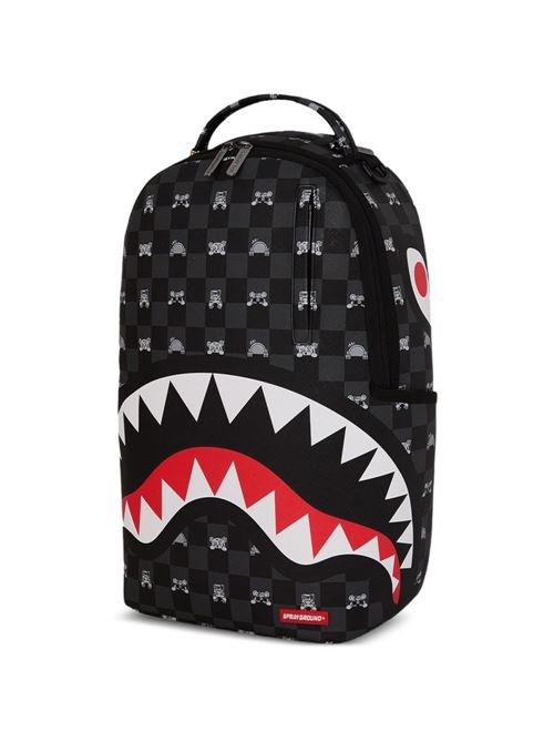 Zaino unisex Sprayground Peeking Character Check grigio Sprayground | 910B8872NSZX