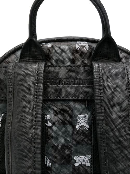 Zaino unisex Sprayground Peeking Character Check Savage grigio Sprayground | 910B8908NSZX