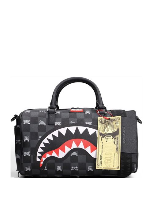 Borsa unisex Sprayground Peeking Character Check mini duffle grigia Sprayground | 910D8911NSZX