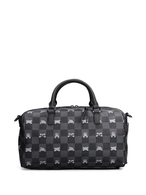Borsa unisex Sprayground Peeking Character Check mini duffle grigia Sprayground | 910D8911NSZX
