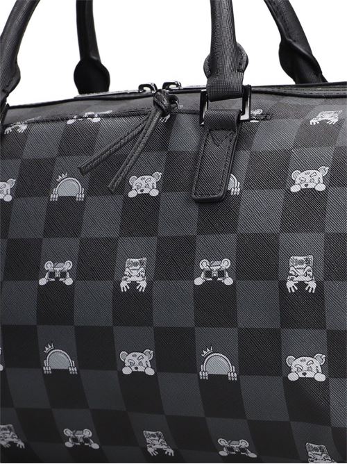 Borsa unisex Sprayground Peeking Character Check mini duffle grigia Sprayground | 910D8911NSZX