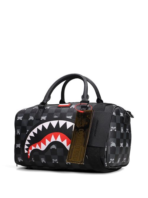 Borsa unisex Sprayground Peeking Character Check mini duffle grigia Sprayground | 910D8911NSZX