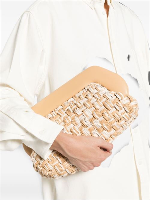 Borsa Themoirè Bios da donna beige con effetto arricciato e tracolla removibile THEMOIRE' | 261WTMB00OCVF1201B