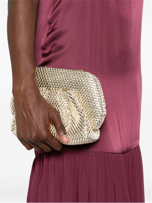 Clutch Themoirè Bios Small dorata con effetto intrecciato e profilo arricciato THEMOIRE' | 261WTMBS0OOIL0019A
