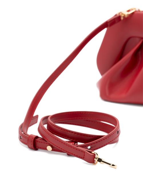 Clutch Themoirè Bios Small rossa con profilo arricciato e tracolla removibile THEMOIRE' | 261WTMBS0OOVF1557A