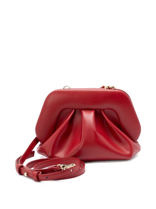 Clutch Themoirè Bios Small rossa con profilo arricciato e tracolla removibile THEMOIRE' | 261WTMBS0OOVF1557A