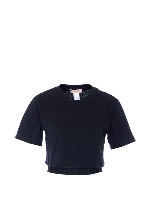 T-shirt donna nera mezza manica TWINSET | 261TP202000006