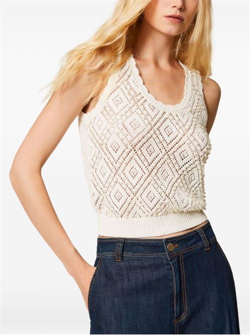Canotta donna con perle TWINSET | 261TP320200059