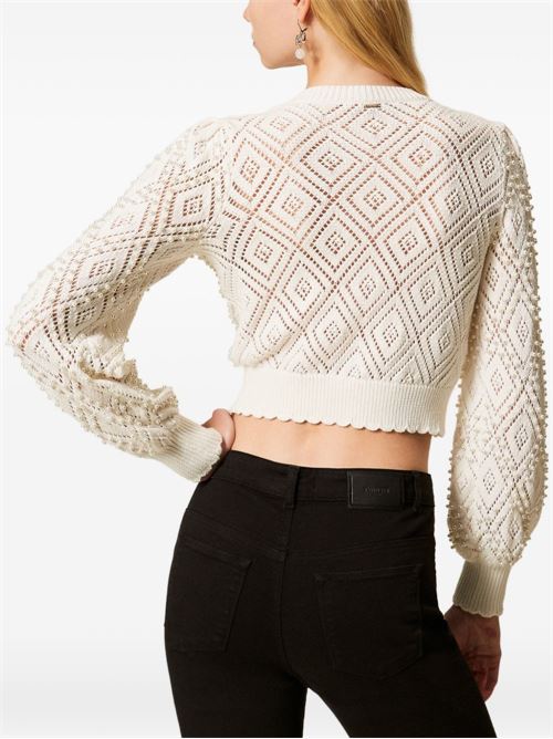 Cardigan donna con perle TWINSET | 261TP320300059