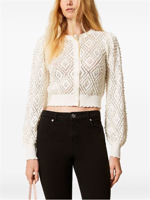 Cardigan donna con perle TWINSET | 261TP320300059
