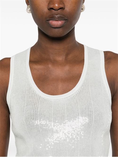 canotta donna con paillettes TWINSET | 261TP330113162