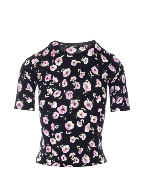 Maglia donna nera con motivo floreale TWINSET | 261TP346013409