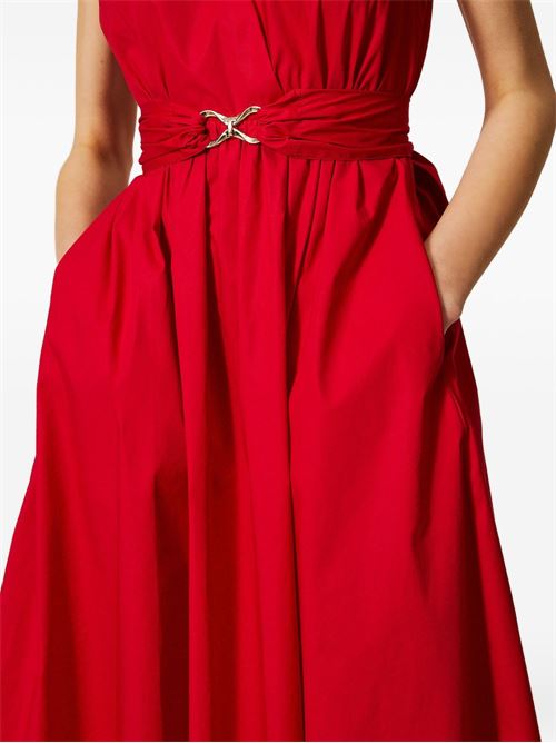 Abito donna midi nero con scollo a V TWINSET | 261TT216103725