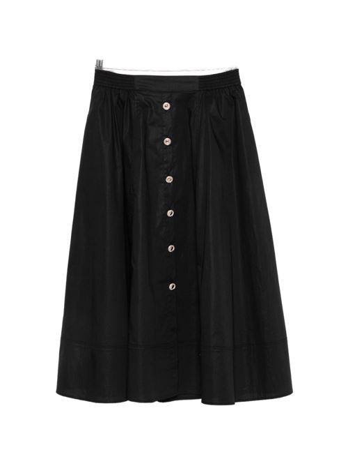 Gonna donna Twinset lunga nera in popeline con bottoni TWINSET | 261TT223500006
