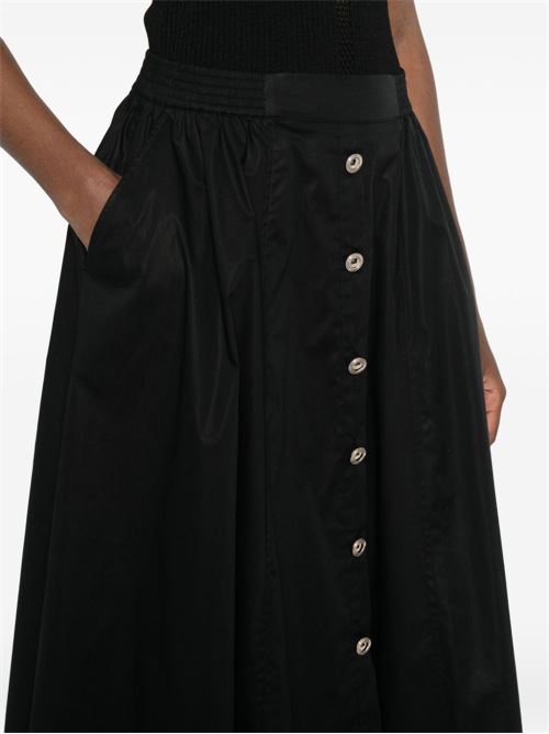 Gonna donna Twinset lunga nera in popeline con bottoni TWINSET | 261TT223500006