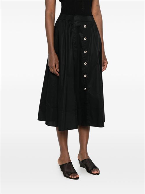Gonna donna Twinset lunga nera in popeline con bottoni TWINSET | 261TT223500006
