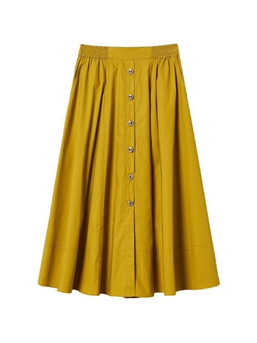 Gonna donna midi con bottoni senape TWINSET | 261TT223512117