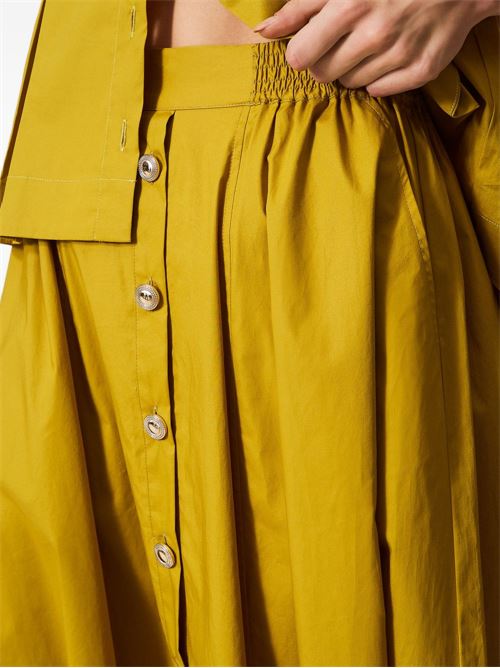 Gonna donna midi con bottoni senape TWINSET | 261TT223512117