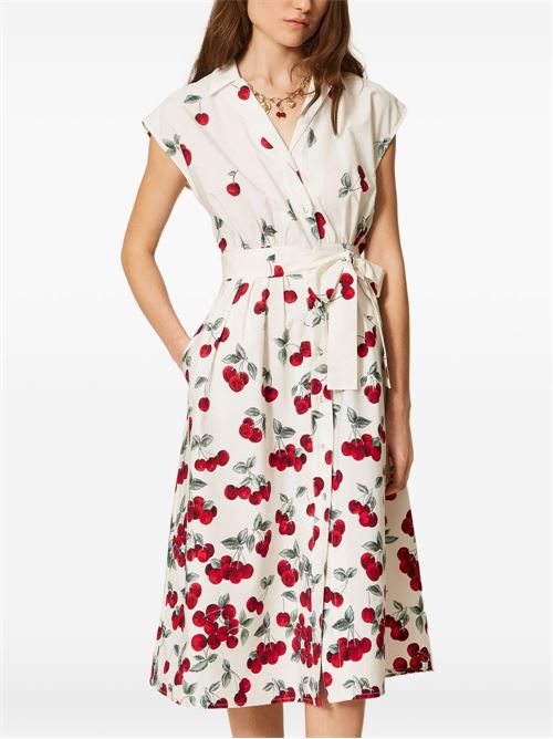 Abito donna midi con stampa ciliegie TWINSET | 261TT259013503