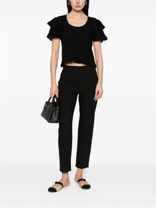 Maglia donna nera manica corta TWINSET | 261TT305100006