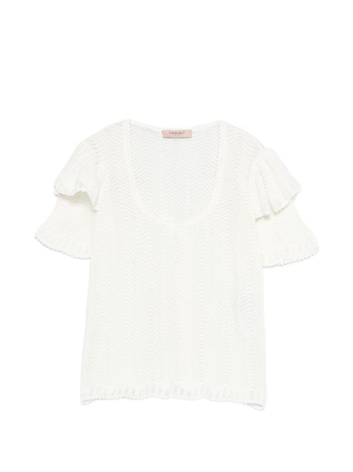 Maglia donna panna manica corta TWINSET | 261TT305100282
