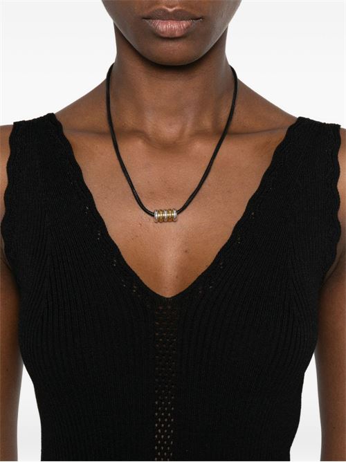 Canotta donna Twinset nera a costine con scollo a V TWINSET | 261TT312200006