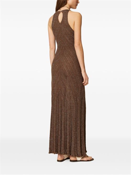 Abito donna lungo Twinset bronzo in lino TWINSET | 261TT321313566