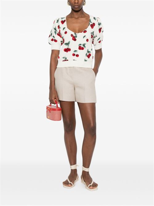 Maglia donna bianca con stampa Cherry TWINSET | 261TT324313501