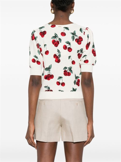Maglia donna bianca con stampa Cherry TWINSET | 261TT324313501