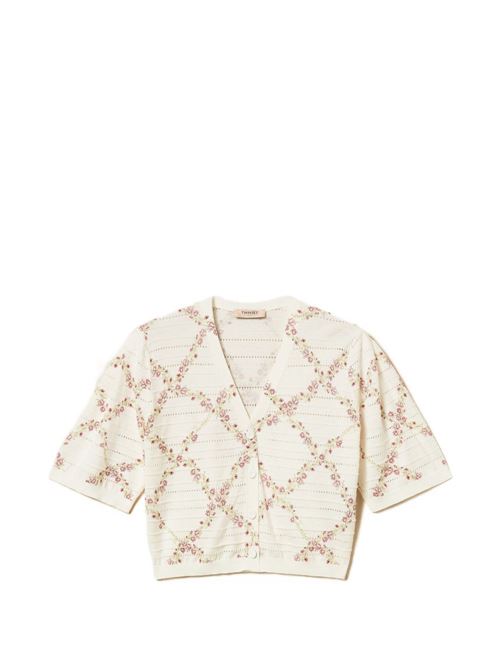 Cardigan donna con stampa Cherry TWINSET | 261TT327013589