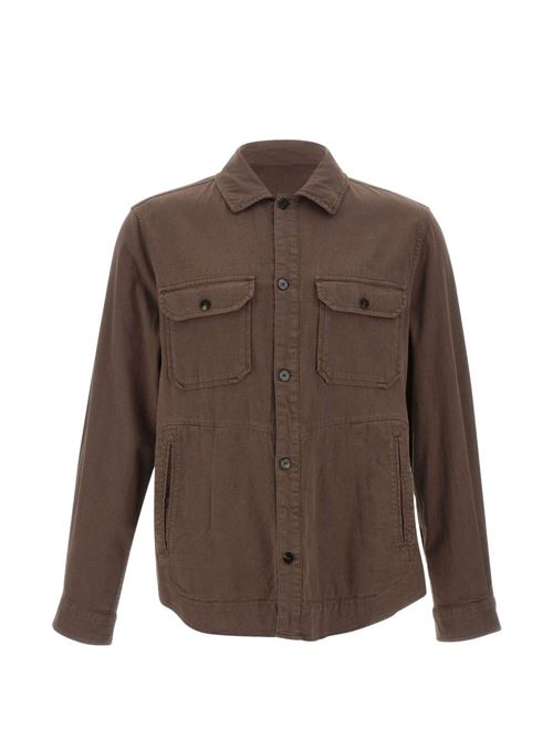 Giacca uomo a camicia in cotone e lino WOOLRICH | CFWOOS2036MRUT528810026