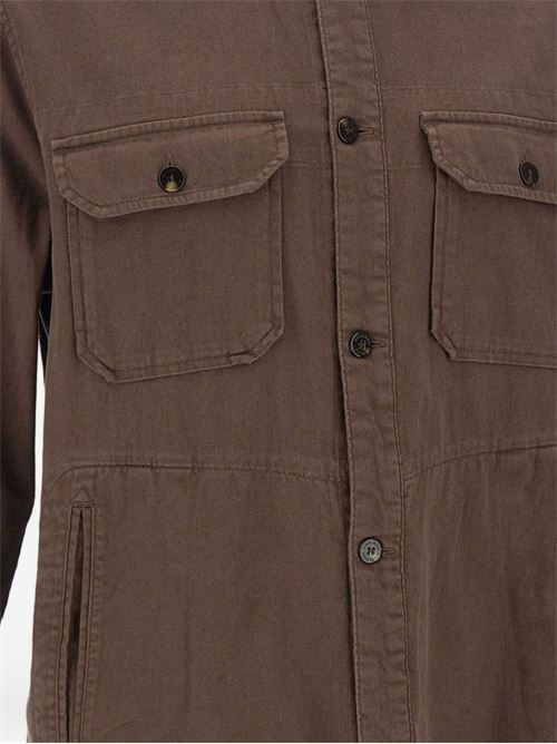 Giacca uomo a camicia in cotone e lino WOOLRICH | CFWOOS2036MRUT528810026