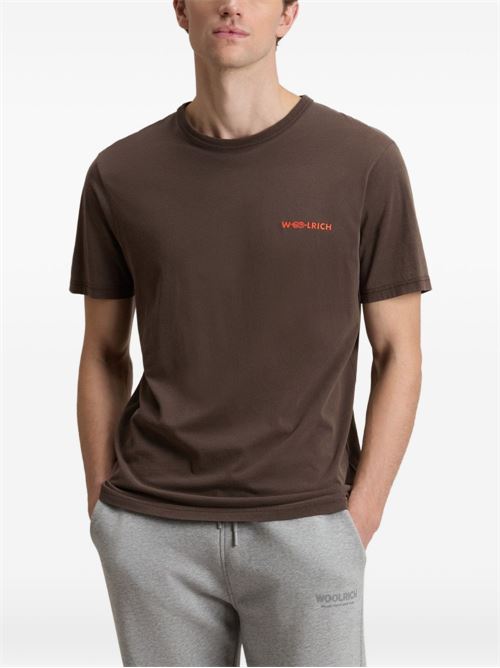 T-shirt manica corta uomo Woolrich marrone WOOLRICH | CFWOTE2015MRUT370810030