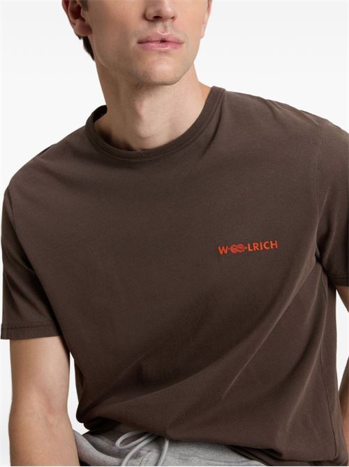T-shirt manica corta uomo Woolrich marrone WOOLRICH | CFWOTE2015MRUT370810030