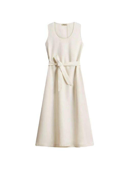 Abito donna smanicato in misto lino con cintura WOOLRICH | CFWWDR2020FRUT30438743